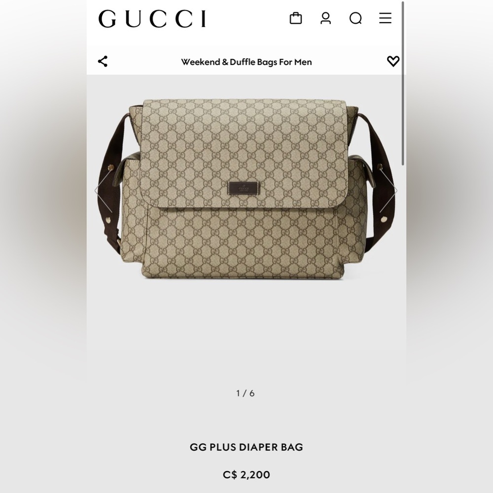 GUCCI Plus Diaper Bag
